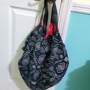 Mossimo Black & White Geometric Aztec Southwestern Large Cotton Tote Bag